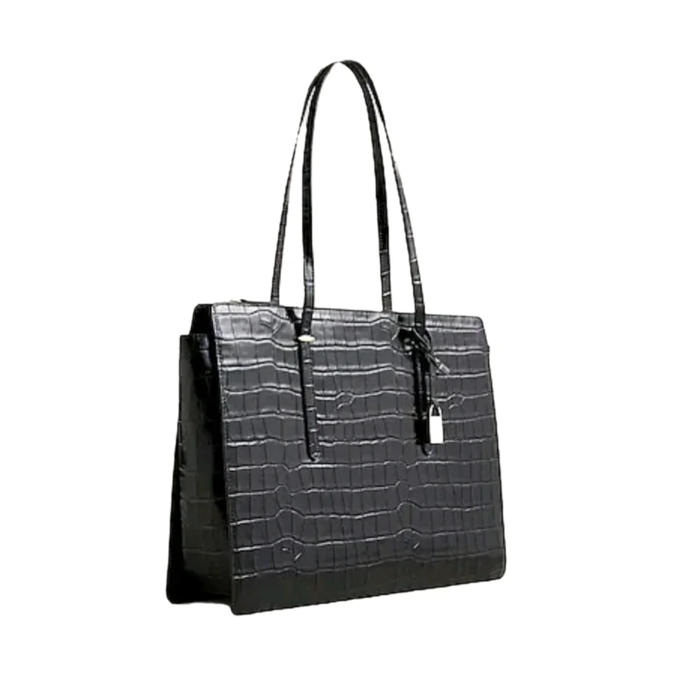 J.Crew Edie Structured Leather Laptop Bag + Dustbag